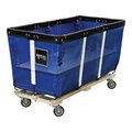 Royal Basket Trucks 44'' Blue Flatwork Ironer Truck with 2 Swivel and 2 Rigid 50AR44BBWFWC4UNN